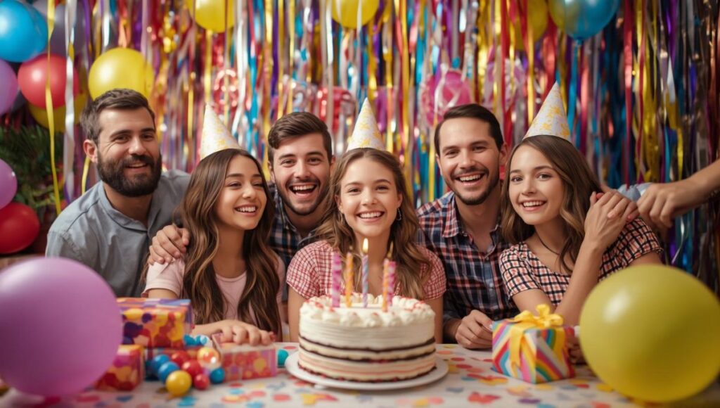 birthday party captions